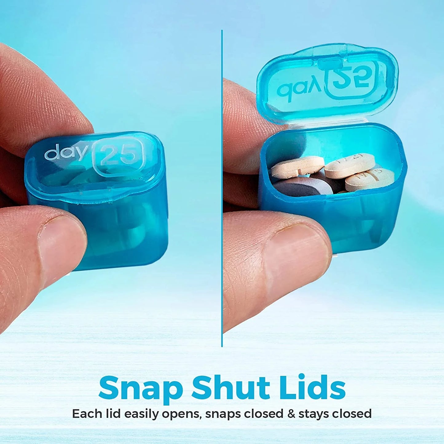 31-Day Monthly Pill Organizer ( Portable Removable Medication Pods)