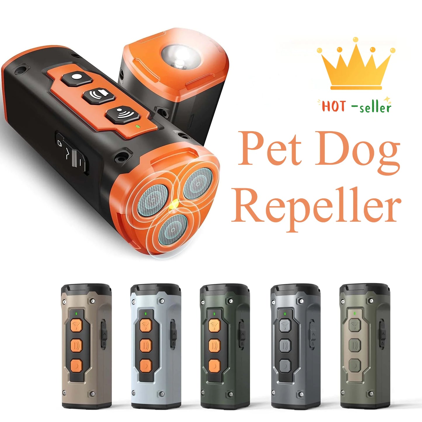 Anti-Bark Torch with Ultrasonic Sound & LED Light