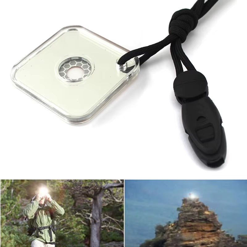 Practical Adventure Mirror Outdoor Emergency Survival Reflective Signal Mirror Hiking Camping First Aid Supplies Survival Tool