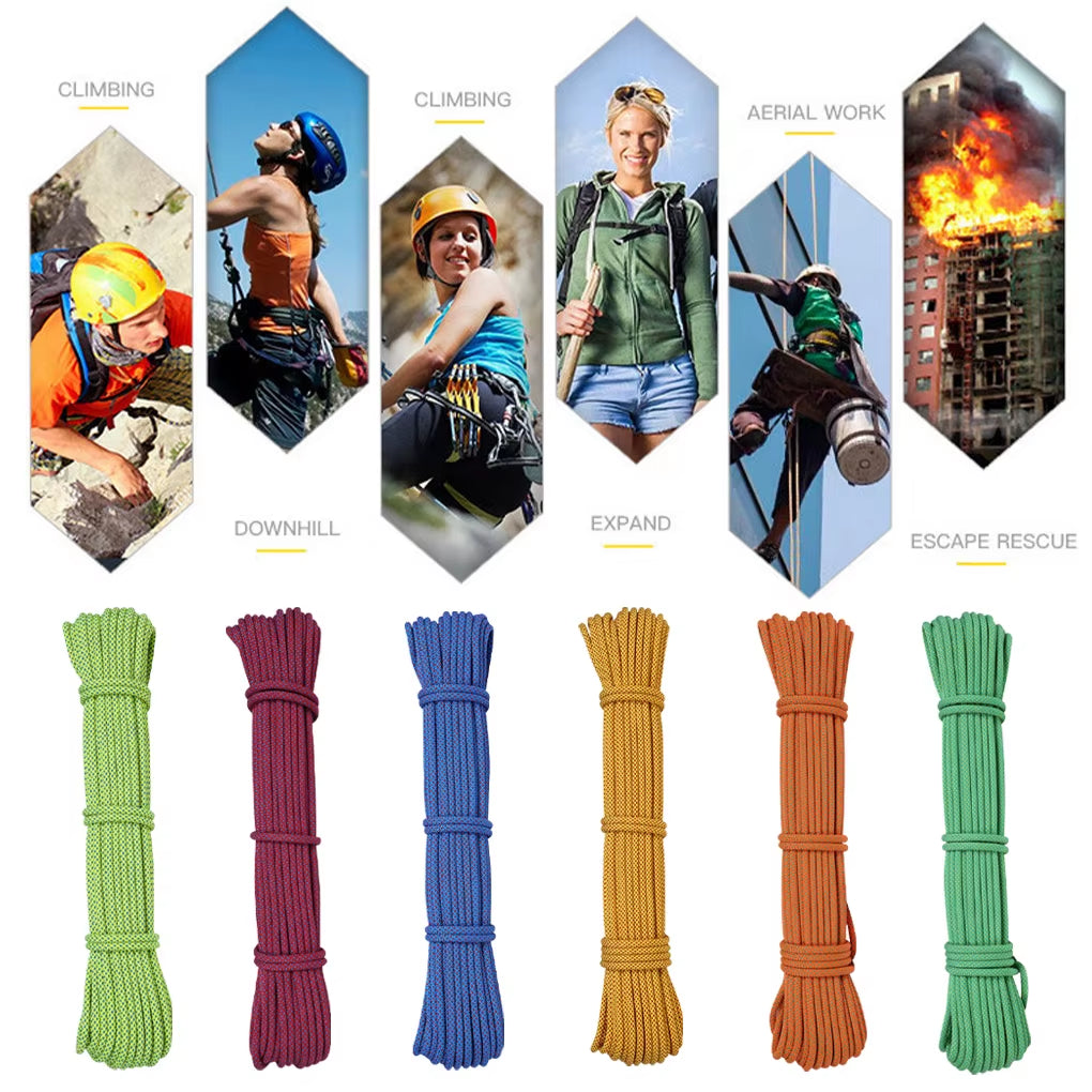 Climbing Rope Portable 6Mm Non-Slip Downhill Rope for Survival Parachute Cord Lanyard Camping Climbing Rope Hiking Clothesline