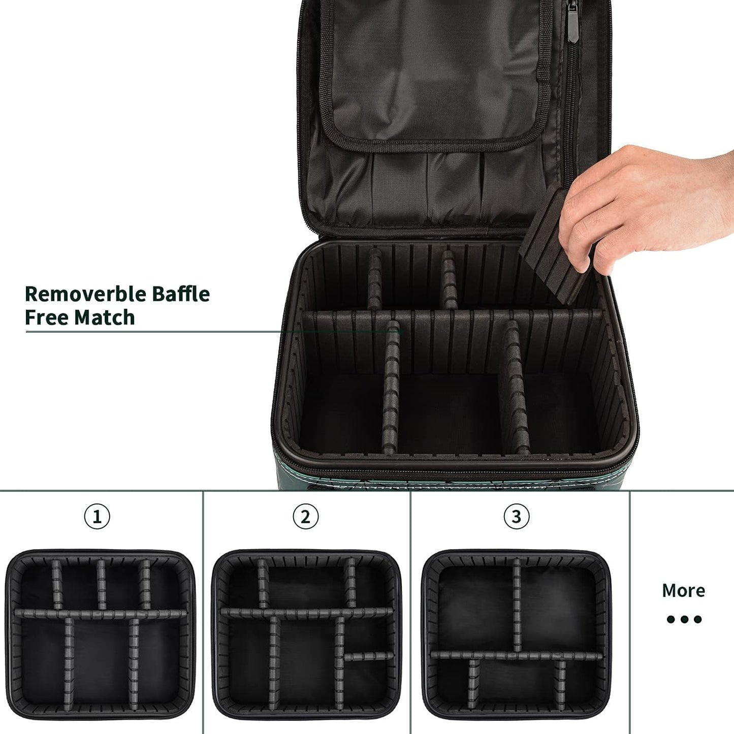 Professional Cosmetic Storage Bag Make up Tool Boxes Brushes Bags with Compartments Waterproof Detachable Vanity Organizer