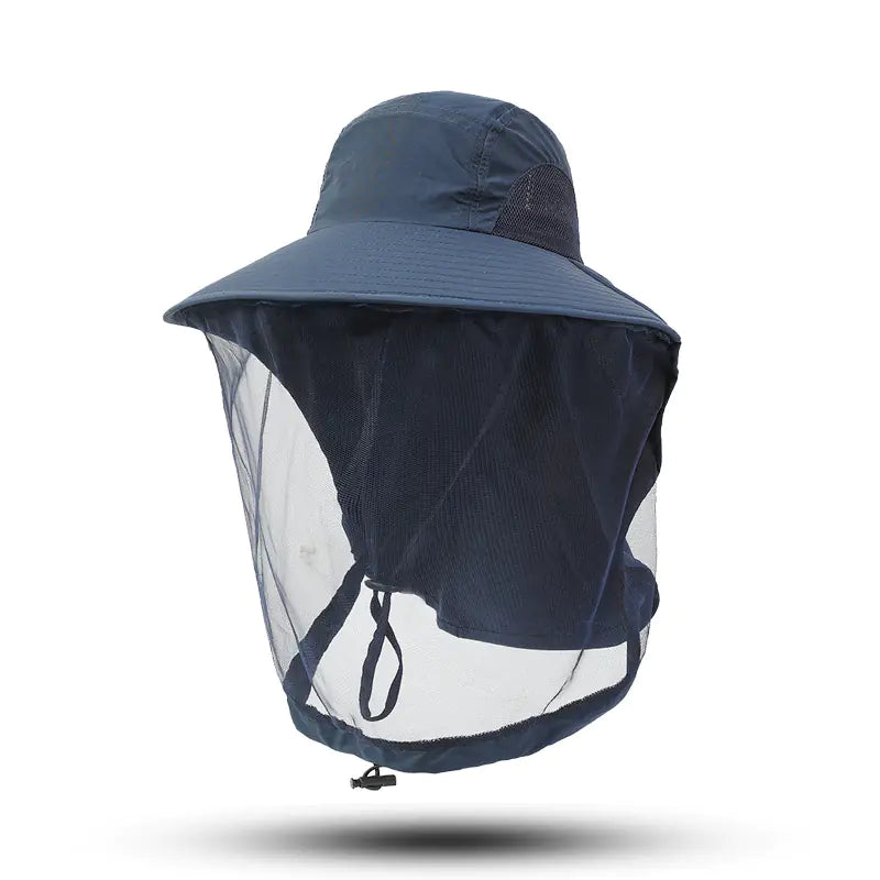 Outdoor Anti-Mosquito Fishing Hat with Mesh Mask
