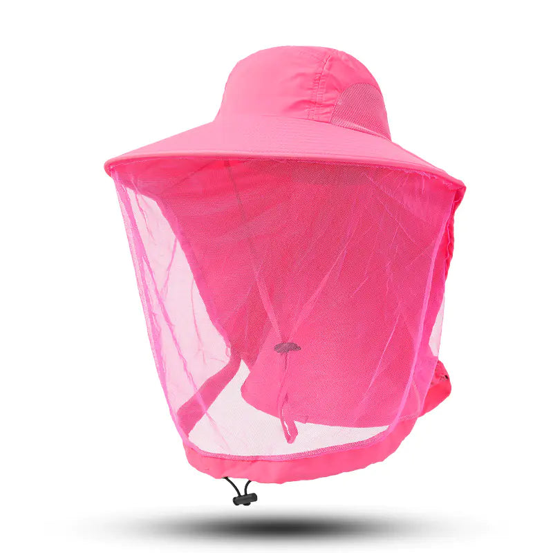 Outdoor Anti-Mosquito Fishing Hat with Mesh Mask