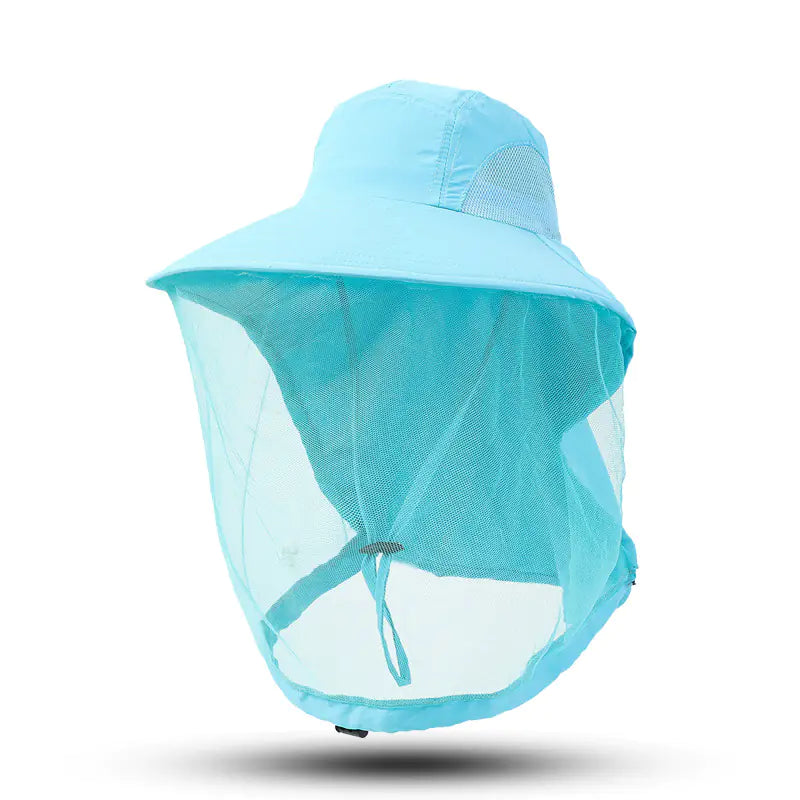 Outdoor Anti-Mosquito Fishing Hat with Mesh Mask