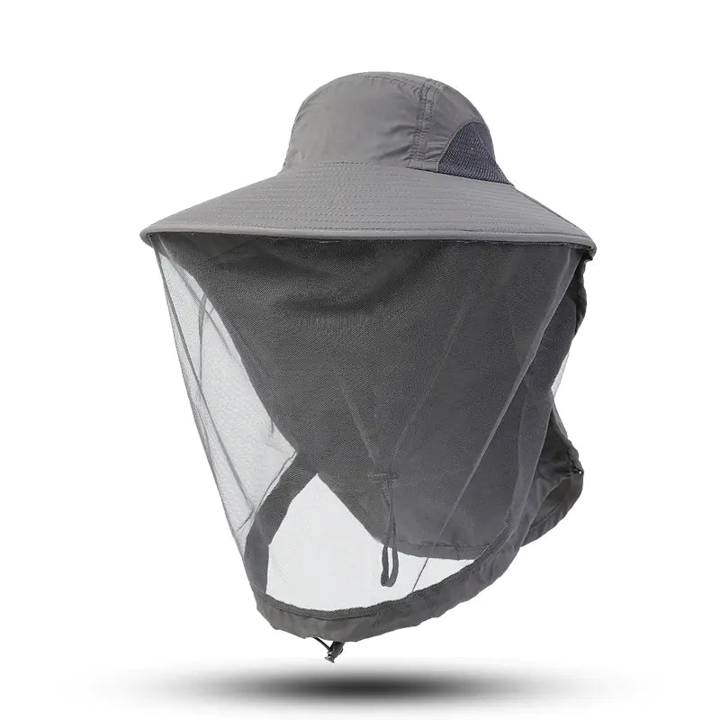 Outdoor Anti-Mosquito Fishing Hat with Mesh Mask