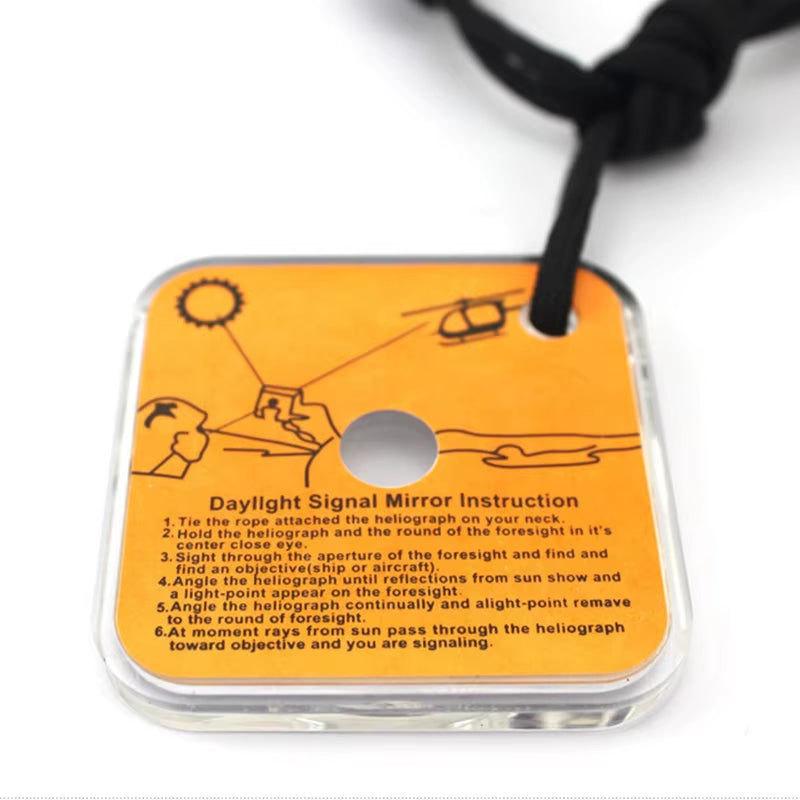 Practical Adventure Mirror Outdoor Emergency Survival Reflective Signal Mirror Hiking Camping First Aid Supplies Survival Tool