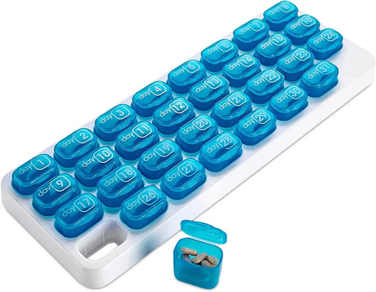 31-Day Monthly Pill Organizer ( Portable Removable Medication Pods)