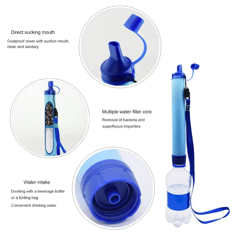 1Pcs-4Pcs Emergency Water Purifier for Survival Wilderness Survival Portable First Aid Outdoor Water Purifier Camping Hiking