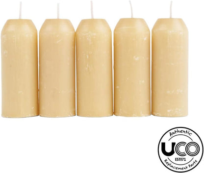 12-Hour Natural Beeswax, Long-Burning Emergency Candles for Candle Lantern, 5 Pack