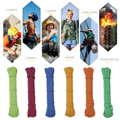 Climbing Rope Portable 6Mm Non-Slip Downhill Rope for Survival Parachute Cord Lanyard Camping Climbing Rope Hiking Clothesline