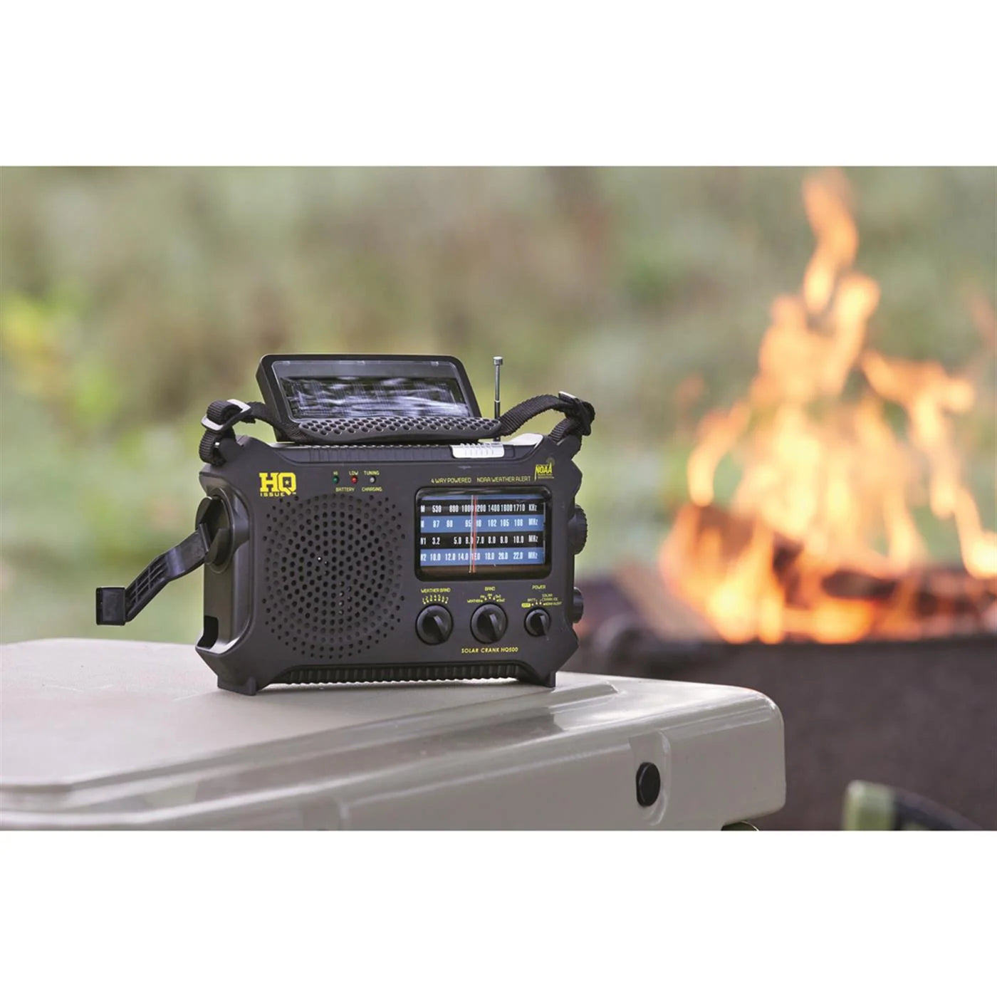 Multi-Band Dynamo / Solar Powered Weather Radio Olive Drab