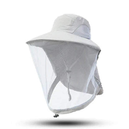 Outdoor Anti-Mosquito Fishing Hat with Mesh Mask