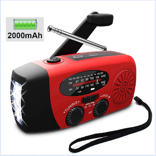 Multifunctional Emergency Radio with Solar Power and Flashlight