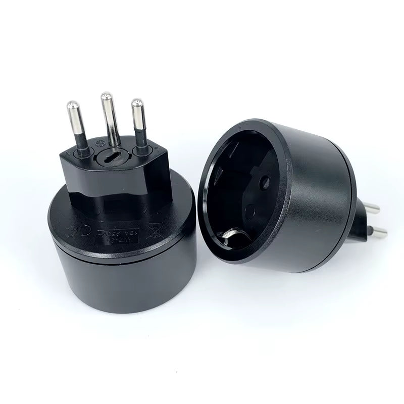 EU DE Germany Socket 3 Pin Swiss Plugs Adaptor Embedded Swiss Adapter Converter Plug Swiss Plugs Turn to French Plugs