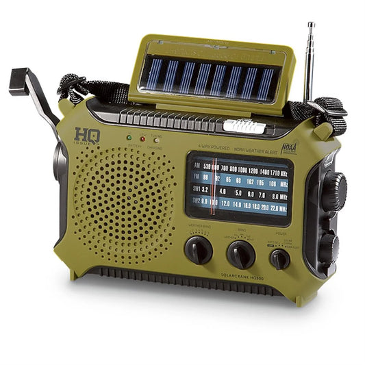 Multi-Band Dynamo / Solar Powered Weather Radio Olive Drab