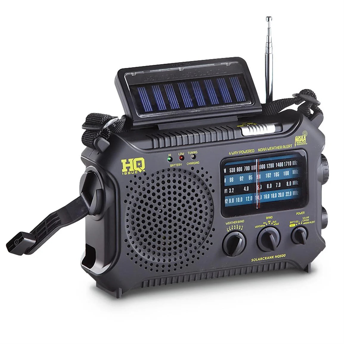 Multi-Band Dynamo / Solar Powered Weather Radio Olive Drab