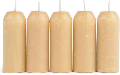 12-Hour Natural Beeswax, Long-Burning Emergency Candles for Candle Lantern, 5 Pack