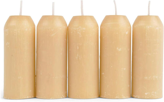 12-Hour Natural Beeswax, Long-Burning Emergency Candles for Candle Lantern, 5 Pack