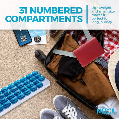 31-Day Monthly Pill Organizer ( Portable Removable Medication Pods)