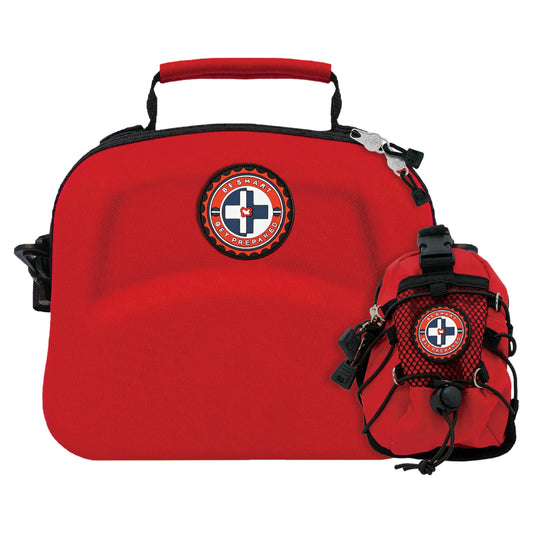 Be Smart Get Prepared 398pc Emergency First Aid Kit + BONUS Mini Kit included - Ideal for Office Home Car School Emergency Survival Camping Hunting Boating and Sports FSA HSA eligible.